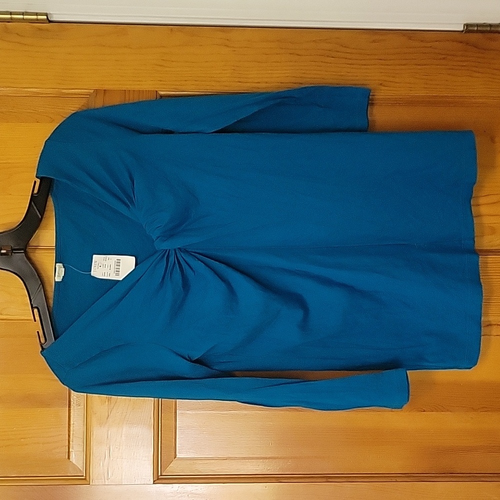 NWT J. Crew Twist Front Long Sleeve Top Size S